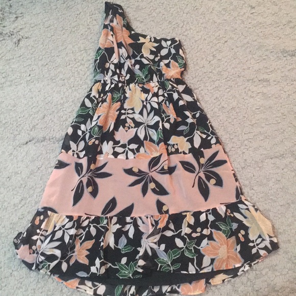LOFT Floral One Shoulder Dress - Picture 3 of 4